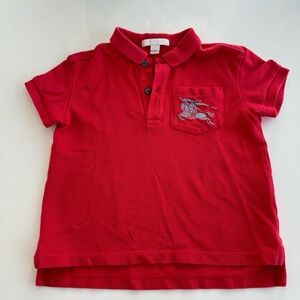 Burberry kids red polo 4Y
